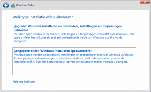 Windows 10 schone installatie