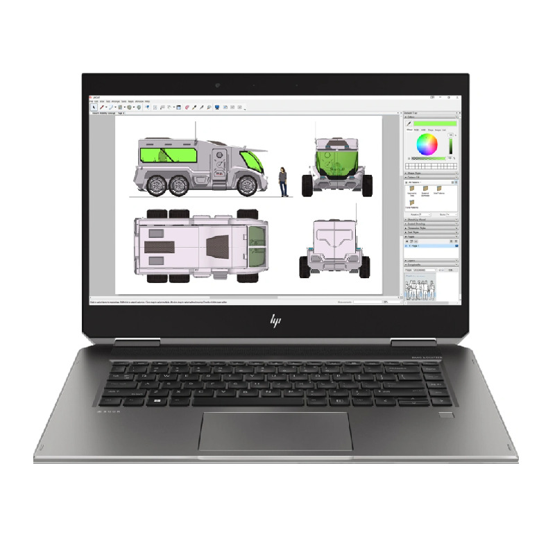 HP ZBook Studio X360 G5 | I9 8e gen | 1000GB | 32GB | 3840×2160 15,6″ Touchscreen | Nvidia Quadro P1000 | US QWERTY | Windows 10